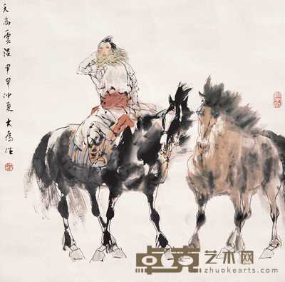 刘大为 2004年作 天高云淡 镜心 68×68cm